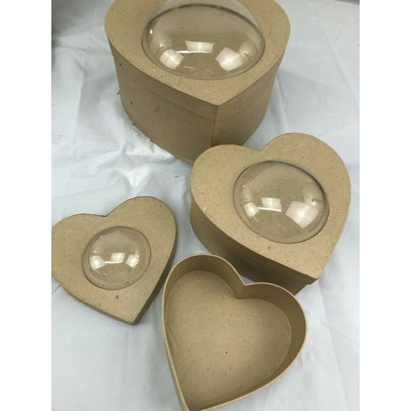 Set of 3 Heart Gift Boxes with Bubble Window - Picture 5 of 6